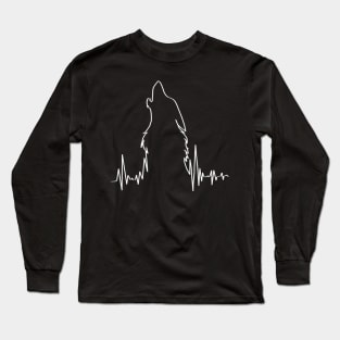 Howling Wolf Hebeat Spirit Animal Wolf Long Sleeve T-Shirt